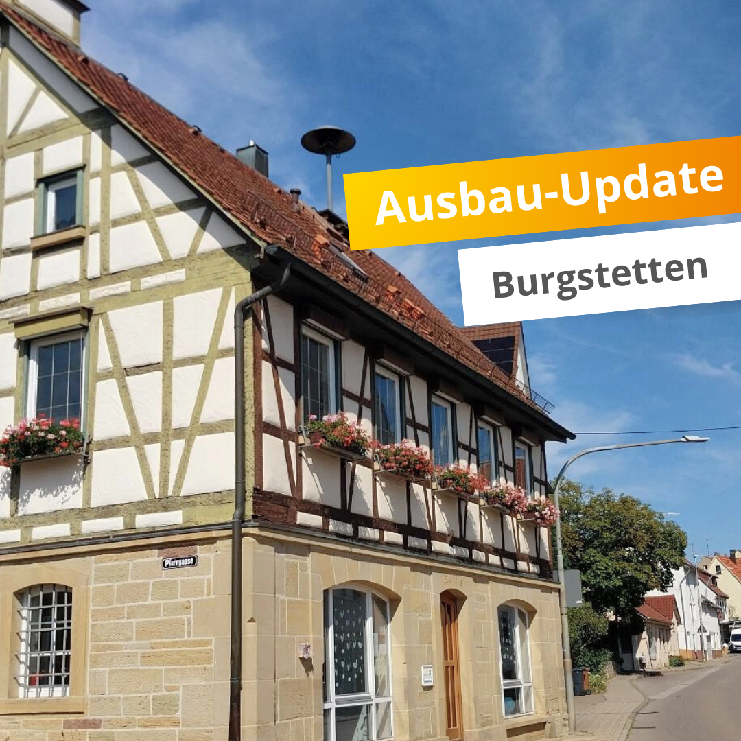 Burgstetten: Glasfaserarbeiten demnächst auch in Erbstetten. Erste Kunden gehen ans Netz.